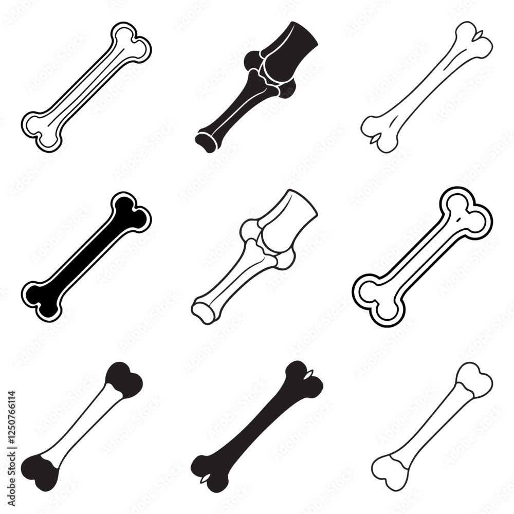 Naklejka premium bones, bones joint icon set
