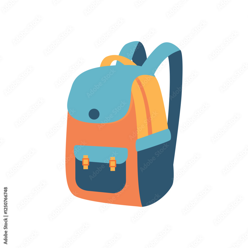 Stylish single bag illustration, ideal for travel, school, or fashion-related concepts.