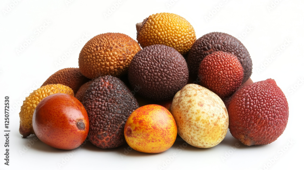 Exotic tropical fruits sketch, farm market. Vector tasty salak, jujube, sapodilla and ackee apple, ambarella or tamarind and jabuticaba, pepino fruit and jackfruit, kumquat Exotic tropical fruits sketch, farm market. Vector tasty salak, jujube, sapodilla and ackee apple, ambarella or tamarind and jabuticaba, pepino fruit and jackfruit, kumquat