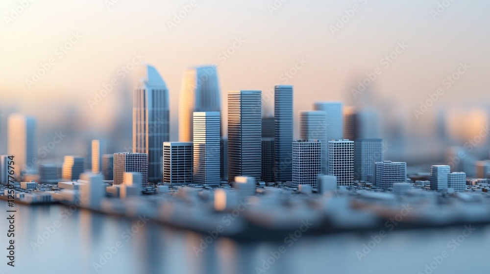 Fototapeta premium Smart city development renewable energy and urban integration