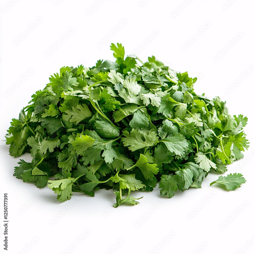 Fototapeta premium A Fresh Bunch of Green Cilantro Leaves