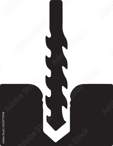 Illustration of a wood drill bit