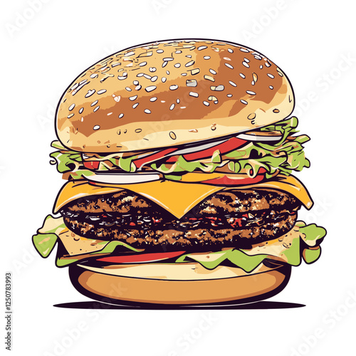 hamburger vettoriale ideal per sfondi, insegne, bigliettini da visita