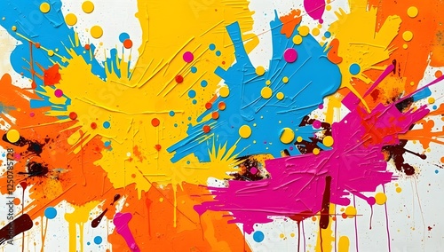 dynamic and expressive abstract art piece on a heavily textured canvas
