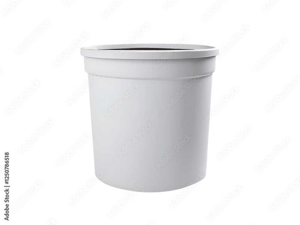 Empty plastic and metal bin, Silver wastepaper basket Trash can, Empty trash, clean garbage bin, transparent background Empty plastic and metal bin, Silver wastepaper basket Trash can, Empty trash, clean garbage bin, transparent background
