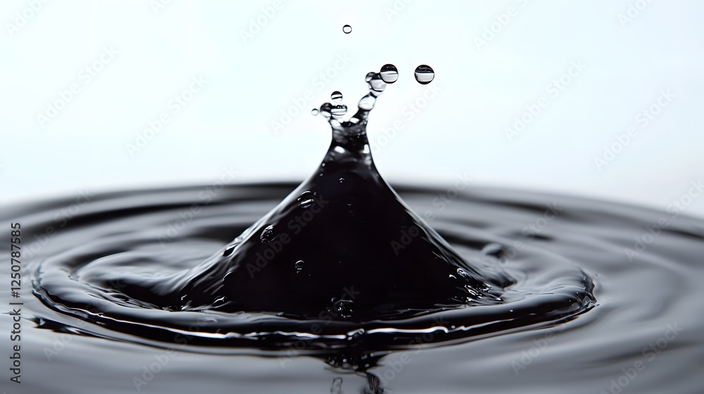 Captivating Monochrome Water Drop Splash   Abstract Background for Design and Photography