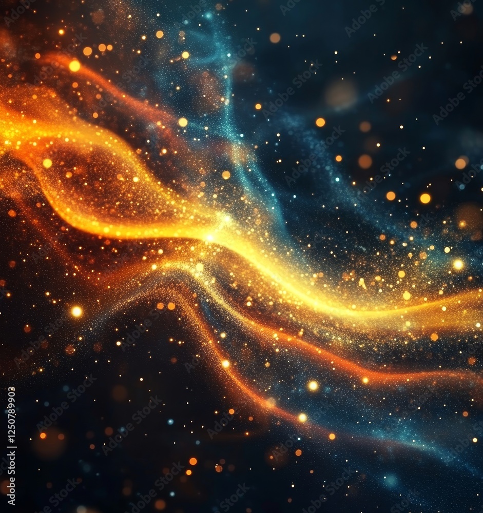 Abstract Festive Digital Background with Glowing Lights, Generative AI Abstract Festive Digital Background with Glowing Lights, Generative AI