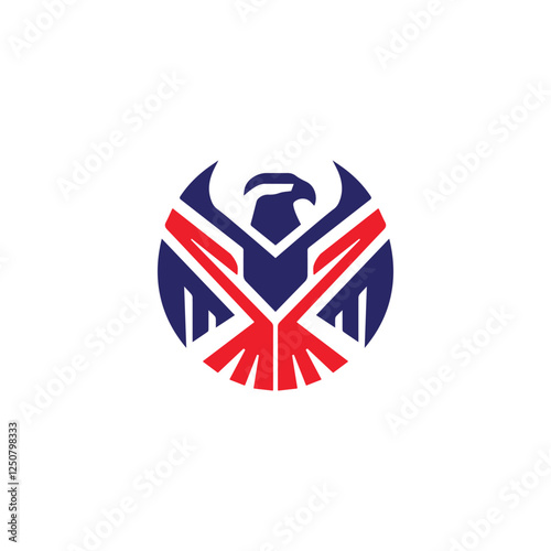  Eagle Logo Design, modern bird line style logo design, flat design logo template element, vector illustration