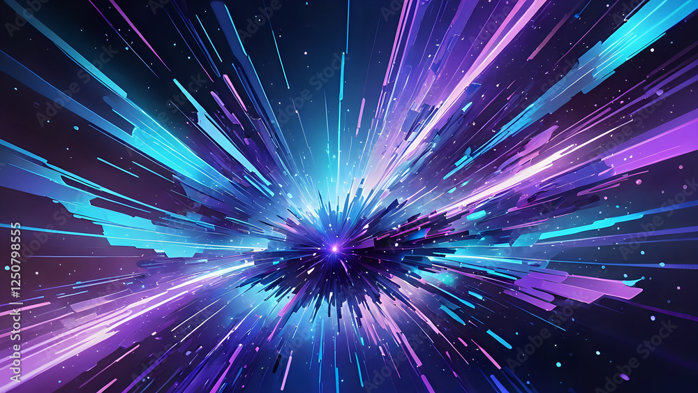 Fototapeta premium Abstraktion Ätherische Wellen 16х9. Hintergrund für das Design 3.