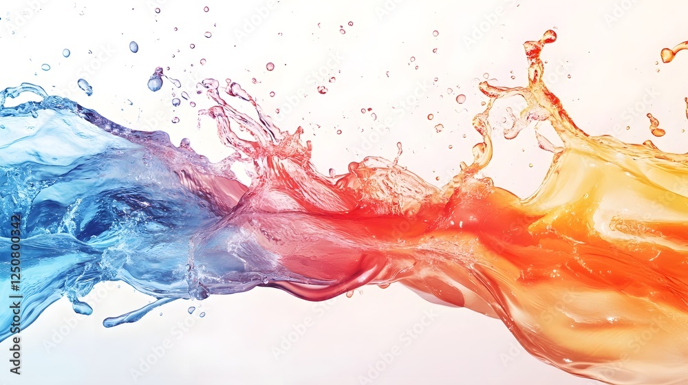 custom made wallpaper toronto digitalVibrant Liquid Splash of Colorful Paint in Dynamic Motion Creating Abstract Design with Flowing Fluid and Futuristic Visuals