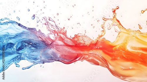 Wallpaper Mural Vibrant Liquid Splash of Colorful Paint in Dynamic Motion Creating Abstract Design with Flowing Fluid and Futuristic Visuals Torontodigital.ca