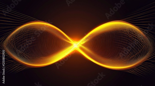 Golden Infinity Symbol Graphic Design: Abstract Lines and Patterns