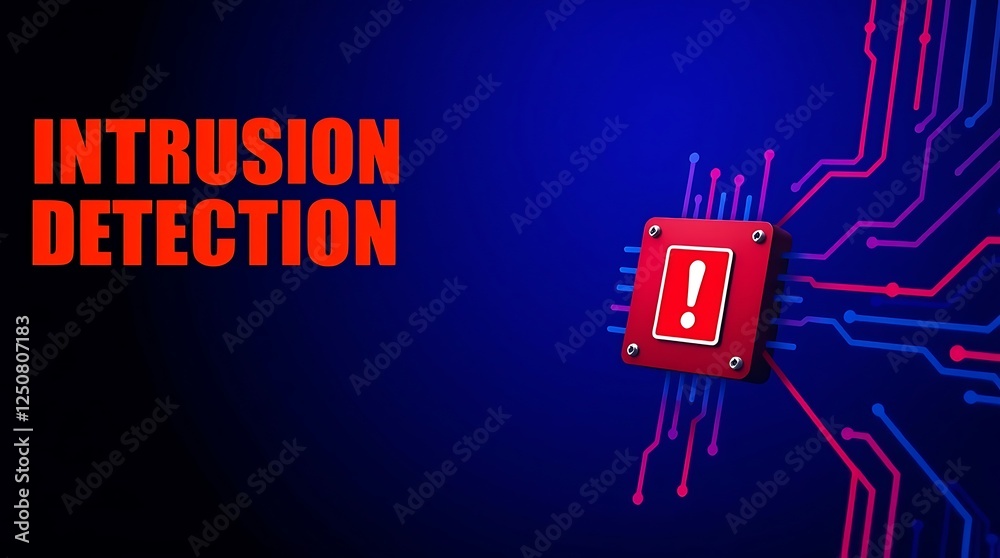 cybersecurity concept of INTRUSION DETECTION, Network security, Cyber threat, Digital protection, Cyber attack prevention, Security warning, IDS, ips, Tls