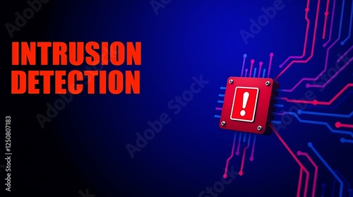 Obraz na płótnie cybersecurity concept of INTRUSION DETECTION, Network security, Cyber threat, Digital protection, Cyber attack prevention, Security warning, IDS, ips, Tls w salonie
