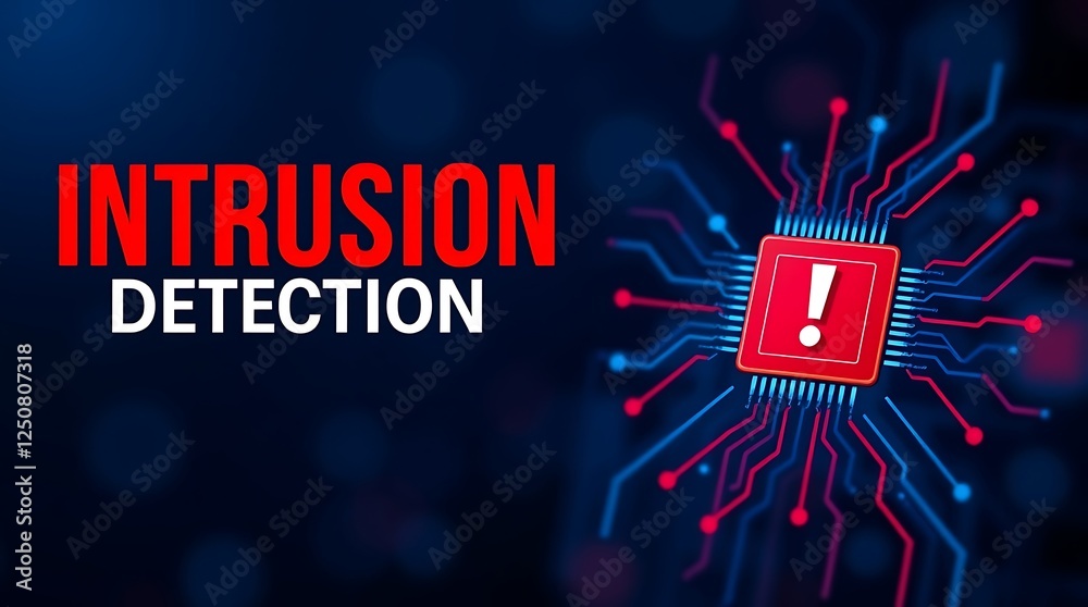 cybersecurity concept of INTRUSION DETECTION, Network security, Cyber threat, Digital protection, Cyber attack prevention, Security warning, IDS, ips, Tls