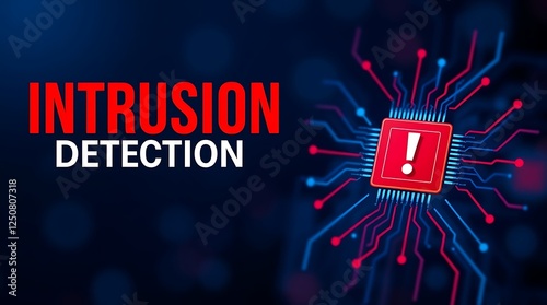 Obraz na płótnie cybersecurity concept of INTRUSION DETECTION, Network security, Cyber threat, Digital protection, Cyber attack prevention, Security warning, IDS, ips, Tls w salonie
