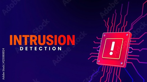 Obraz na płótnie cybersecurity concept of INTRUSION DETECTION, Network security, Cyber threat, Digital protection, Cyber attack prevention, Security warning, ids, ips, tls w salonie
