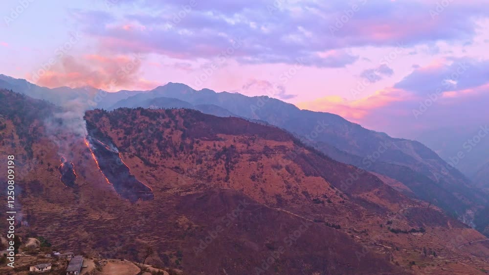 Experience the beauty of burnning by fire in mountains, showcasing the natural beauty and scenic wonders of the region. Experience the beauty of burnning by fire in mountains, showcasing the natural beauty and scenic wonders of the region.