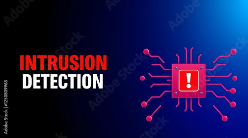 Obraz na płótnie cybersecurity concept of INTRUSION DETECTION, Network security, Cyber threat, Digital protection, Cyber attack prevention, Security warning, ids, ips, tls w salonie