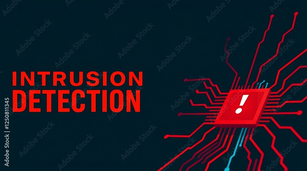 cybersecurity concept of INTRUSION DETECTION, Network security, Cyber threat, Digital protection, Cyber attack prevention, Security warning, ids, ips, tls