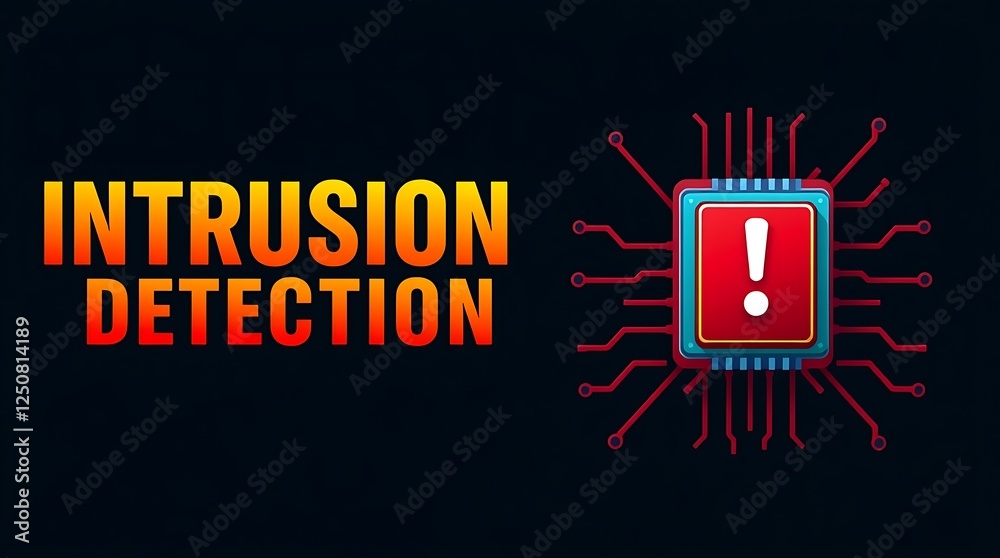 cybersecurity concept of INTRUSION DETECTION, Network security, Cyber threat, Digital protection, Cyber attack prevention, Security warning, ids, ips, tls