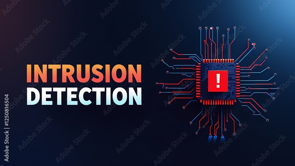 cybersecurity concept of INTRUSION DETECTION, Network security, Cyber threat, Digital protection, Cyber attack prevention, Security warning, ids, ips, tls