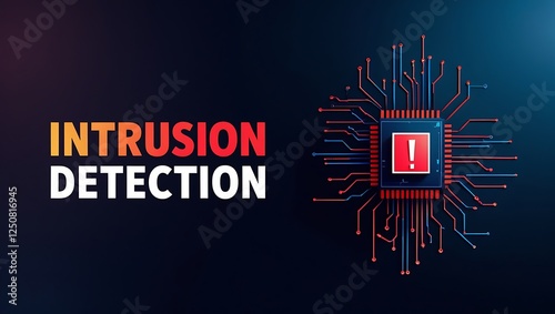 Obraz na płótnie cybersecurity concept of INTRUSION DETECTION, Network security, Cyber threat, Digital protection, Cyber attack prevention, Security warning, ids, ips, tls w salonie