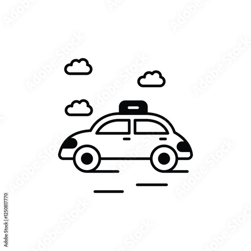 Taxi vector icon