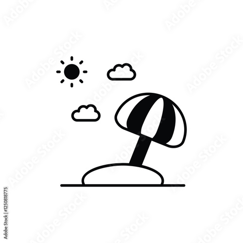 Beach Umbrella vector icon