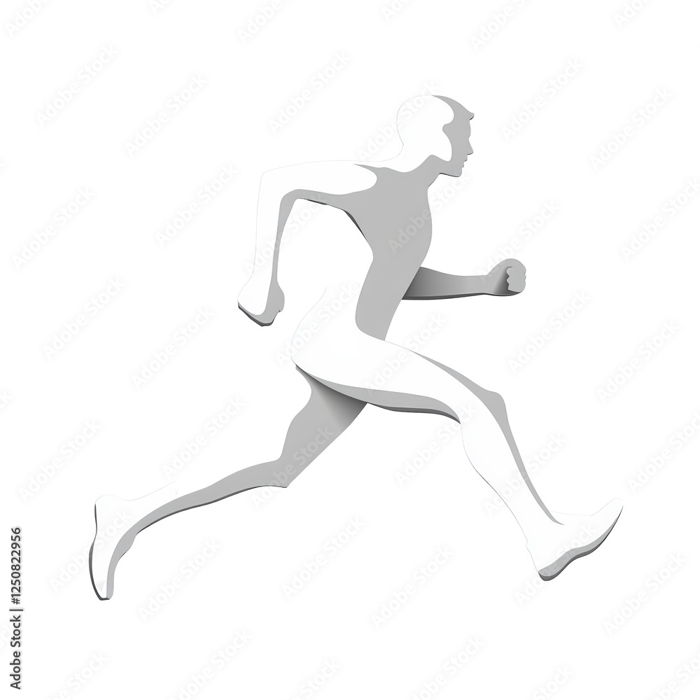 Isolated Silhouette of a Running Person Isolated Silhouette of a Running Person