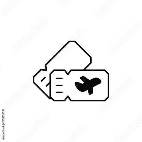 Airplane Ticket vector icon