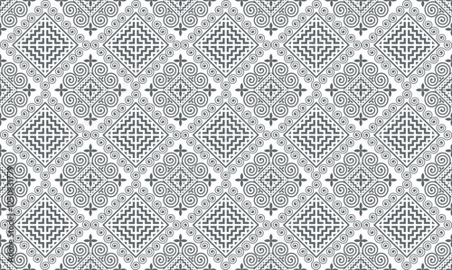 Hmong ethnic pattern, Hmong pattern is a design that combines modern and traditional patterns.