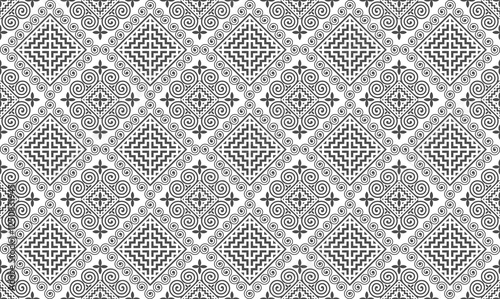 Foto Hmong ethnic pattern, Hmong pattern is a design that combines modern and traditional patterns