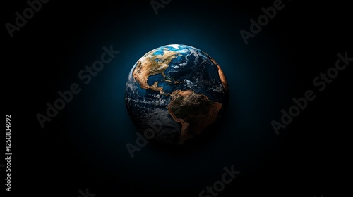 The Blue Planet's Silhouette: Captivating view of the Earth, a beacon of life against the vast cosmic backdrop, showcasing the exquisite beauty of our home world.