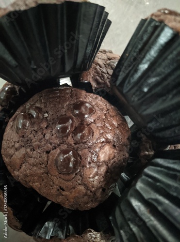 close up of a chocolate cake