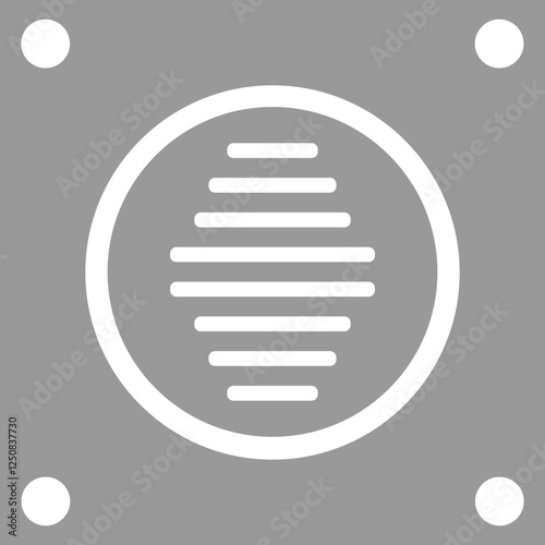 Flat style drain icon grey and white color.