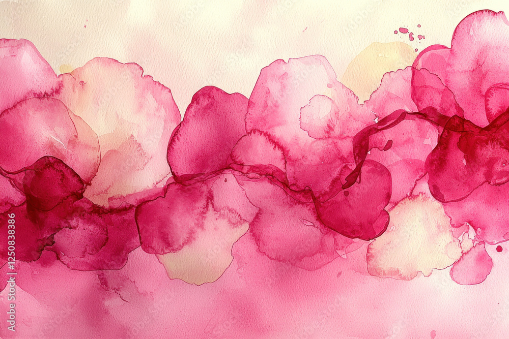 Fototapeta premium Abstract pink and gold alcohol ink painting background texture