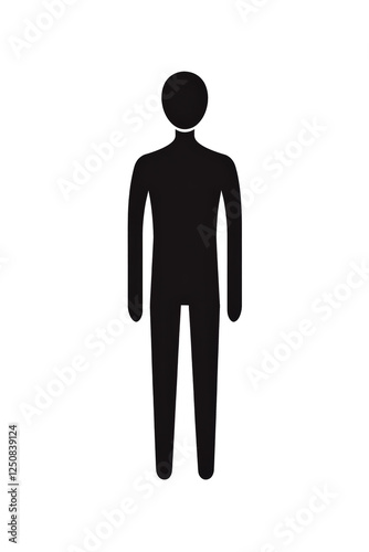 Isolated Black Stick Figure