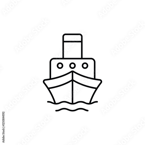 Cruise Ship vector icon