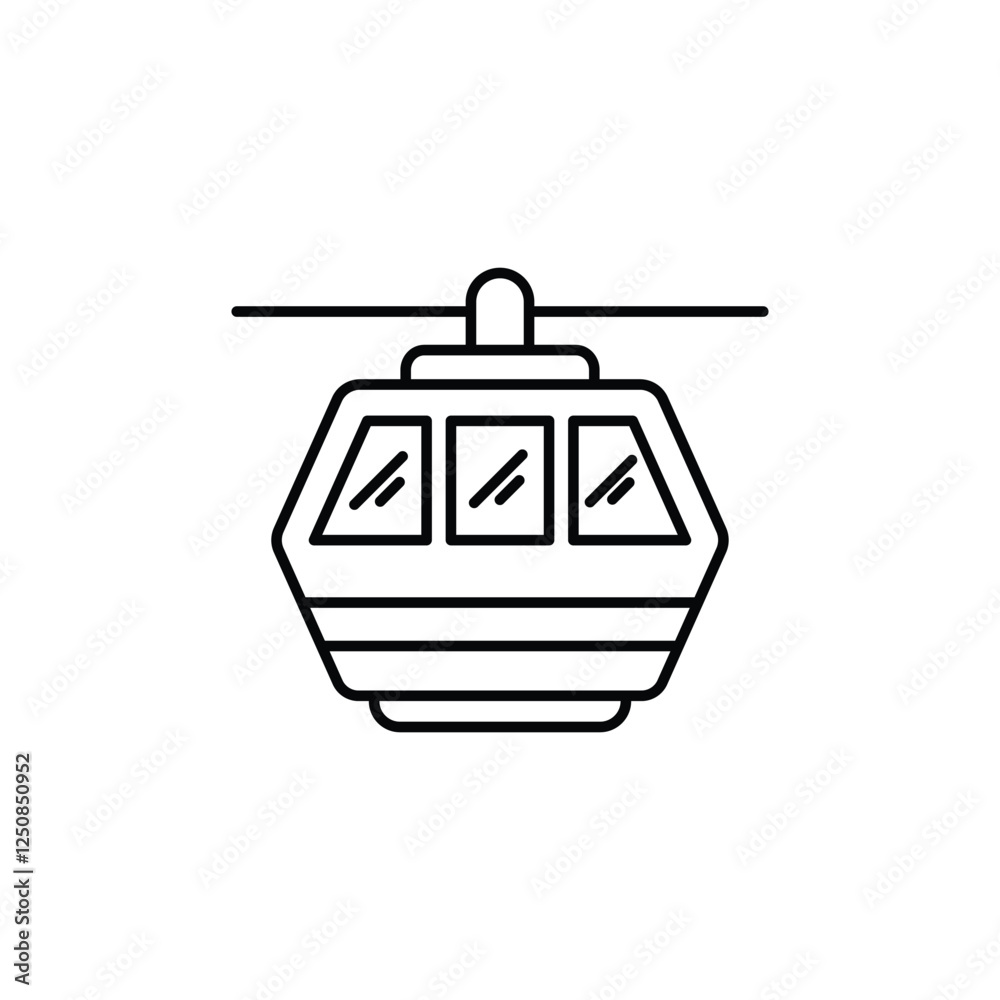 Obraz premium Funicular vector icon
