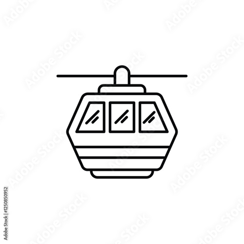 Funicular vector icon