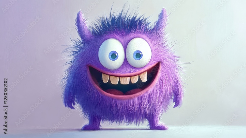 A playful monster grins and greets with a cheerful hi Adorable cartoon character in a simple hand drawn style 2D illustration suitable for baby cards or clothing prints A playful monster grins and greets with a cheerful hi Adorable cartoon character in a simple hand drawn style 2D illustration suitable for baby cards or clothing prints