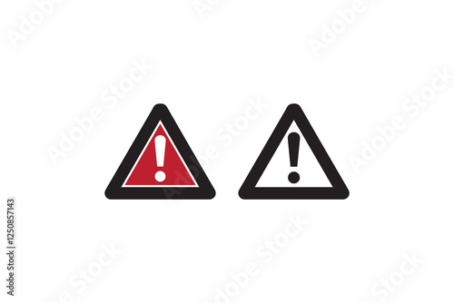 warning sign vector silhouette isolated in white background