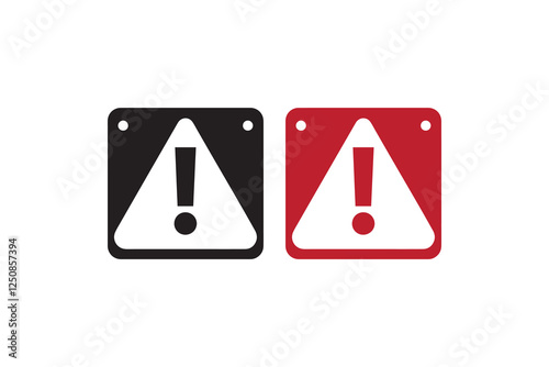 warning sign vector silhouette isolated in white background