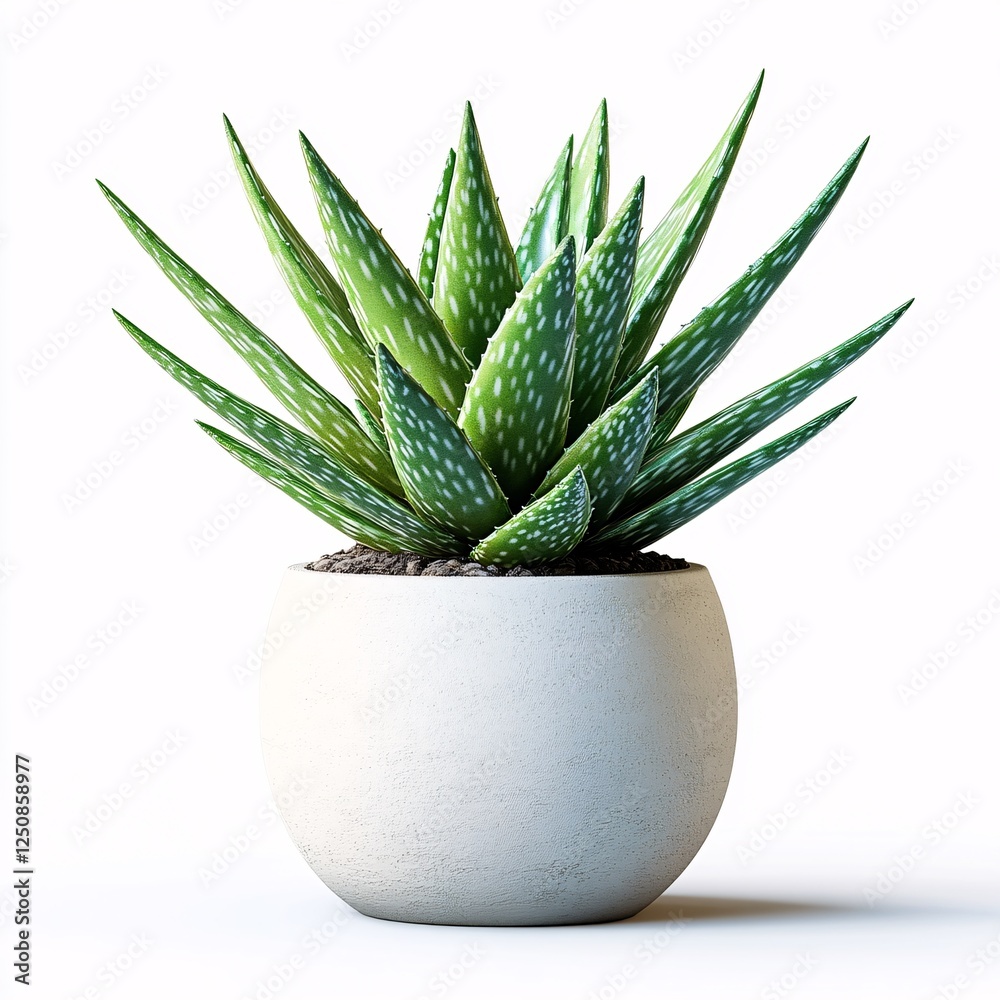 Aloe Vera Plant In A White Pot Aloe Vera Plant In A White Pot