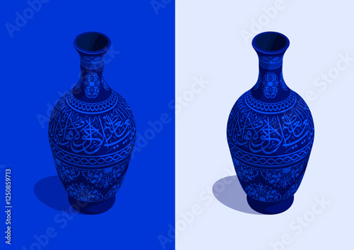 Blue Islamic Vases