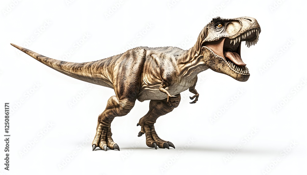 Tyrannosaurus Rex Dinosaur Roaring Displaying Powerful Jaws