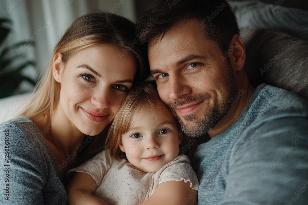 Fototapeta premium A happy family moment captured in a single frame, suitable for use in personal or commercial projects