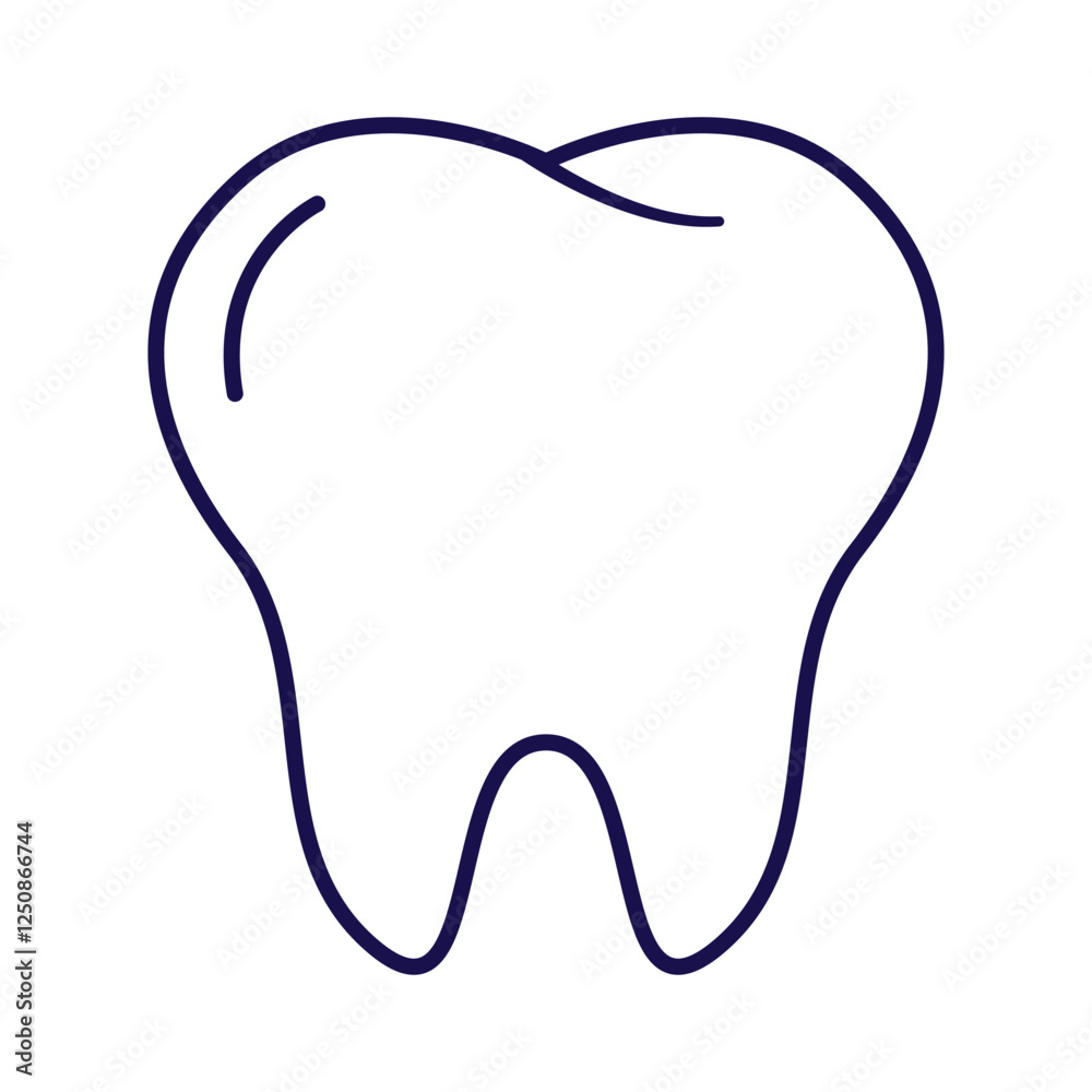 A minimalistic outline icon of a tooth dental Ideal for medical, healthcare, and dentistry-related designs A minimalistic outline icon of a tooth dental Ideal for medical, healthcare, and dentistry-related designs