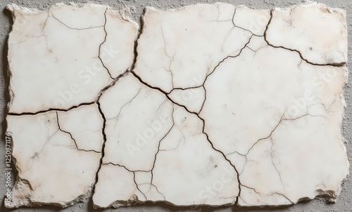 Cracked marble surface in earthy tones